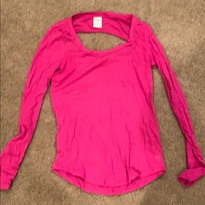 PINK cut out long sleeve shirt